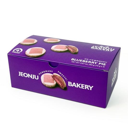 JEONJU BAKERY  Premium Handmade Blueberry Pie Gift 4Pc Set