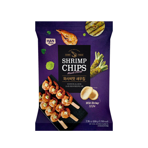 HAN CHIPS Wasabi Flavored Shrimp Chip 7.8oz(220g)