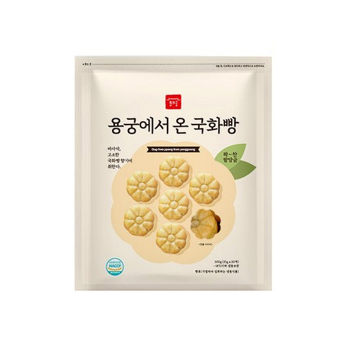 YONGGOONG Chrysanthemum-Shaped Pastry "Guk Hwa Ppang"  With Sweet Red Bean Filling 500g (25gx20)